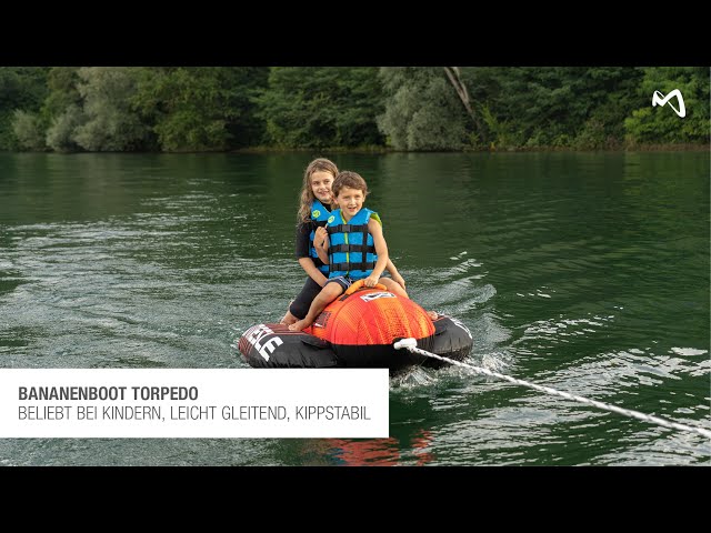 Video Teaser für Riding Banana Boat Torpedo for 2 - 4 Persons from Mesle Watersports | Action-Packed Product Overview