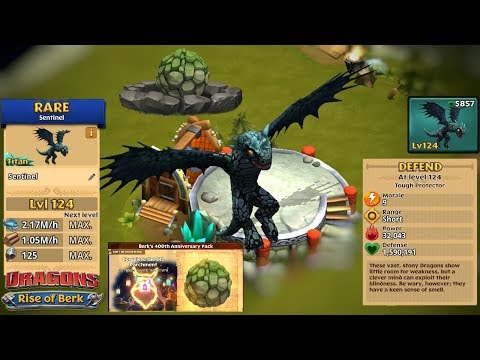 New Berk's 400th Annivesary Dragon: Sentinel Max Level 124 - Titan Mode | Dragons: Rise of Berk