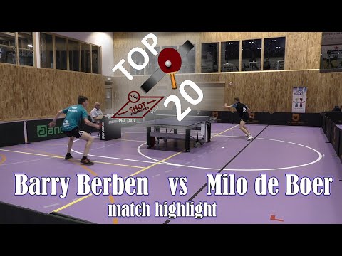 Barry Berben vs Milo de Boer Top 20 international tournament Wageningen