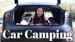 Car Camping VLOG | First Time Camping in Our Tesla Model 3