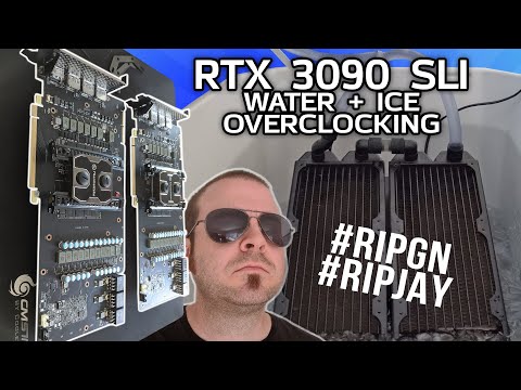 First Time ICE WATER Overclocking: RTX 3090 SLI Challenge!
