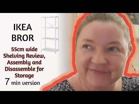 Ikea Bror shelves unboxing, review, assembly, hack, storage and disassembly
