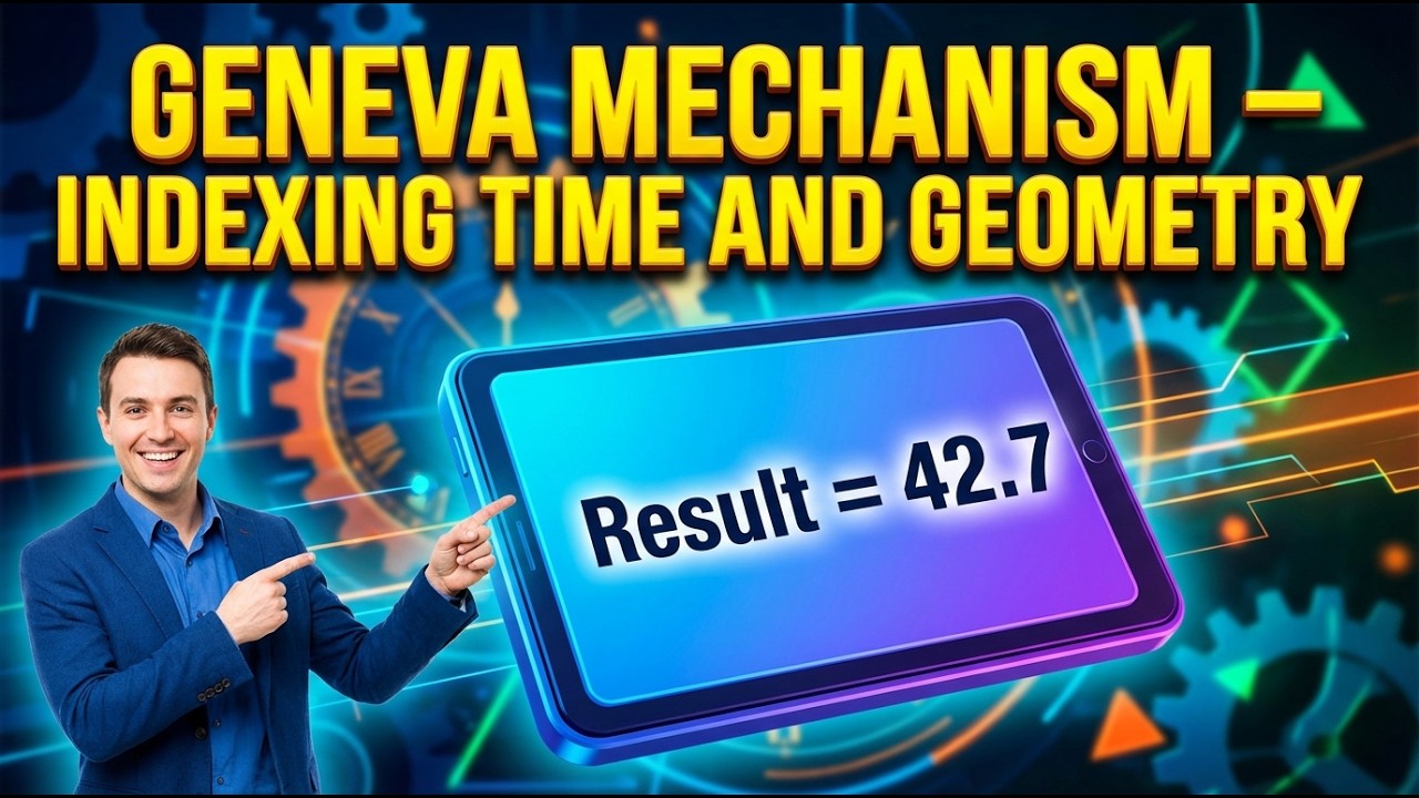 Geneva Mechanism Calculator — Indexing Time and Geometry