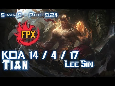 FPX Tian LEE SIN vs SHACO Jungle - Patch 9.24 KR Ranked