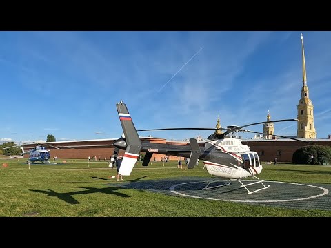 Полёт на вертолёте Ми 8 над Санкт Петербургом от Петропавловской крепости 2024