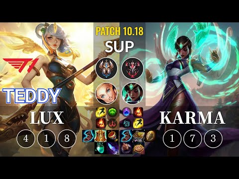 T1 Teddy Lux vs Karma Sup - KR Patch 10.18