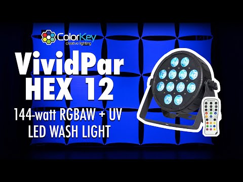 ColorKey VividPar HEX 12 144-Watt Hex-colored RGBAW and UV LED Wash Light (12-Piece Bundle)