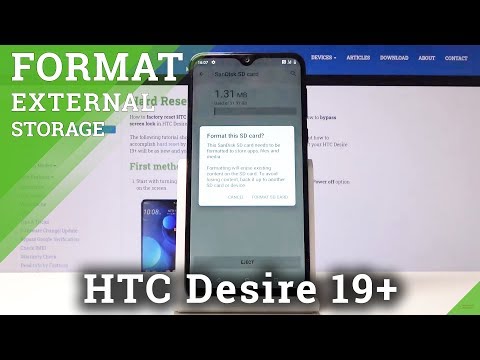 How to Format SD Card in HTC Desire 19+ - Reset Memory Card