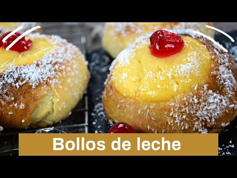 Bollos de leche con crema pastelera