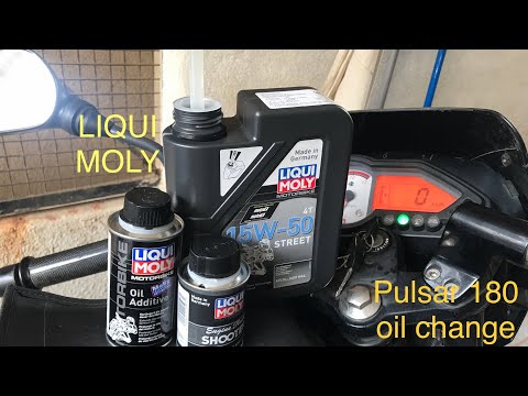 LIQUI MOLY Bajaj Pulsar 180 Oil Change | Motorbike 4T 15W-50 Street - Liqui Moly /Engine Oil Replace