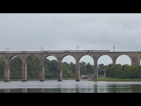 LNER 'Azuma' crosses the Royal Border Bridge (15/7/20)