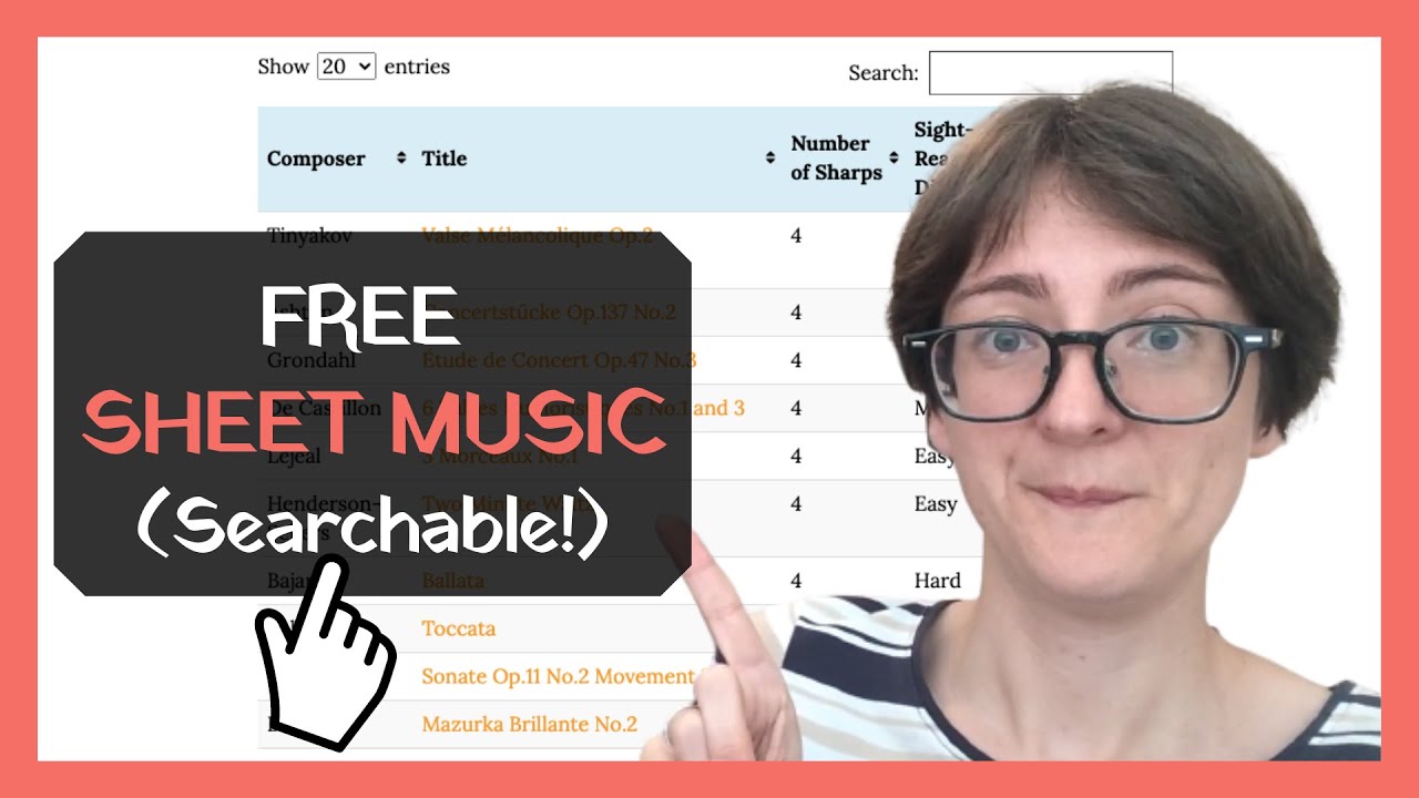 Want Free Piano Sheet Music That's Easily Searchable? (Can Save You HOURS)