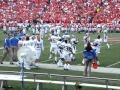 San Jose State football team does the Jump Around with University of Wisconsin