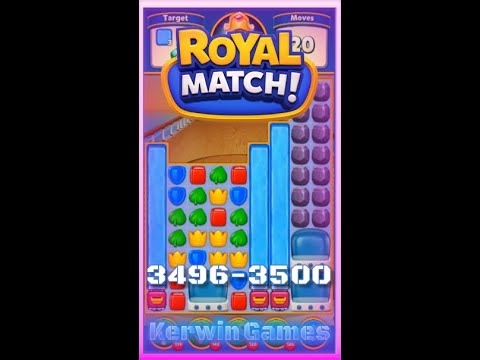Royal Match Level 3496 3497 3498 3499 3500 - No Boosters Gameplay