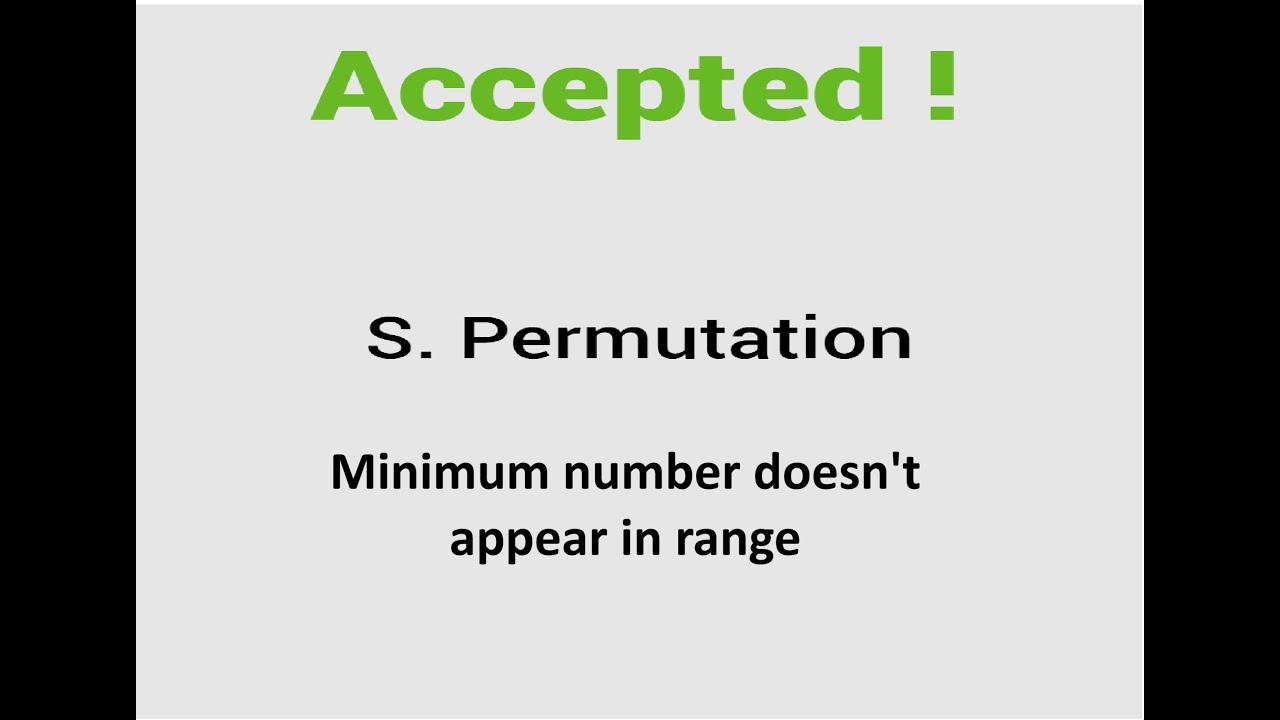S. Permutation Code Forces solution phase1