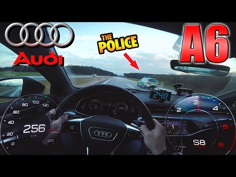 Audi A6 50 TDI pushing on German Autobahn ✔