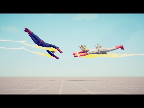 CAPTAIN MARVEL vs SUPER PEASANT - Totally Accurate Battle Simulator