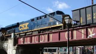 preview picture of video 'CSX Coal Train in Ellicott City'