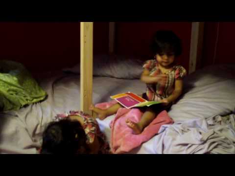 Ruqaya and Sabiya enjoying their birthday cards