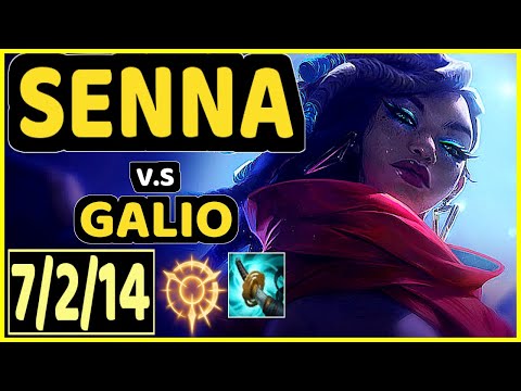 HUHI (SENNA) vs GALIO - 7/2/14 KDA BOTTOM SUPPORT GAMEPLAY - NA Ranked GRANDMASTER