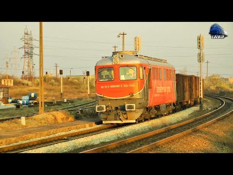 LDE2100 60-0460-5 & Marfar TFG Freight Train pe Apus/on Sunset in Oradea Est Triaj - 01 April 2019