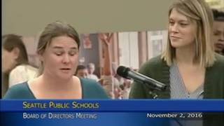 Seattle School Board Mtg. Nov. 2nd 2016 Pt3