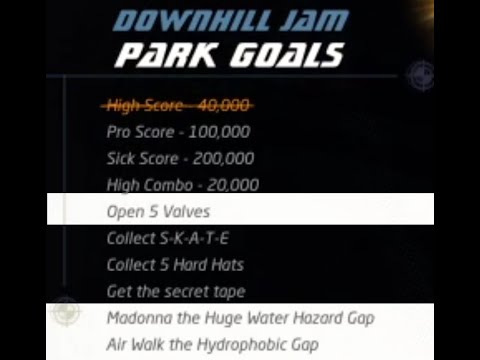 THPS 1 + 2 Downhill Jam Madonna Gap / Air Walk Gap / Open 5 Valves