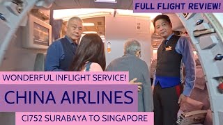 CHINA AIRLINES FLIGHT REVIEW | CI752 | A330-300 | SURABAYA TO SINGAPORE