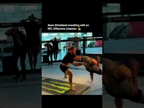 Sean Strickland Wrestling NFL Star 👀