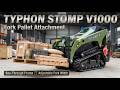 Watch This 1.5-Ton Mini Skid Steer Lift Anything | TYPHON STOMP V1000 + Adjustable Pallet Fork