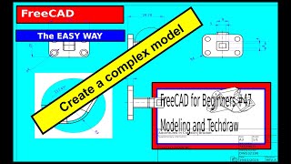 FreeCAD for Beginners #47 Creating a model and technical drawing.#freecad #makers #techdraw
