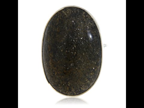 Inel Argint 925 Piatra Soarelui Neagra Naturala - Eleganta si Putere