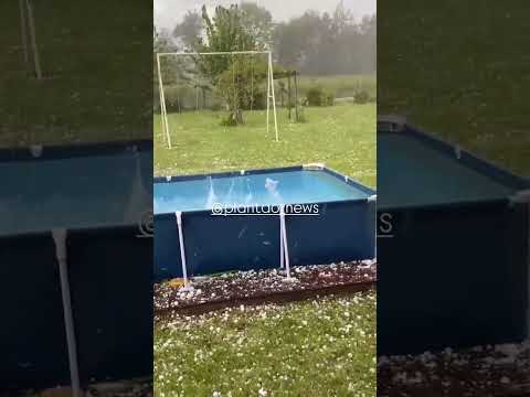 Temporal de granizo impressiona em Loncoche, na região de La Araucanía, no Chile!