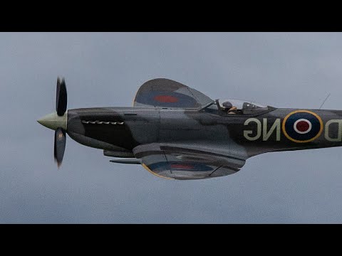 Sleek Spitfire Mk XVI WW2 Fighter Airshow Highlights - Flygfesten 2022 Sunday