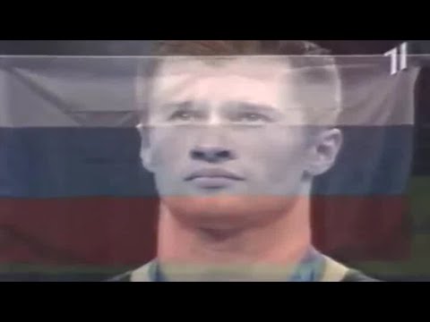 Medal Ceremony Alexei Nemov 2000 Russian Anthem "Comentator Forgets to turn off Mic" (Sydney 2000)