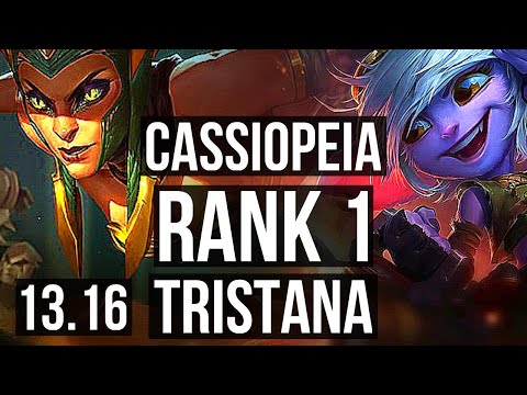 CASSIOPEIA vs TRISTANA (MID) | Rank 1, Rank 1 Cassio, 8/2/8, 1.0M mastery | EUW Challenger | 13.16