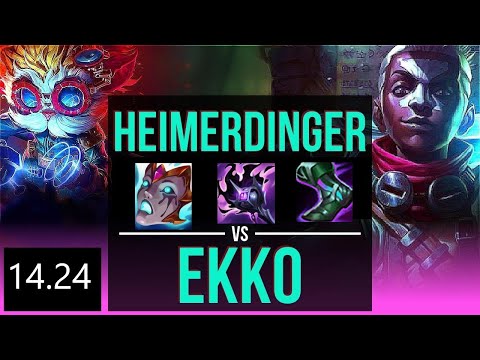 HEIMERDINGER vs EKKO (MID), Dominating | LAN ORO | 14.24