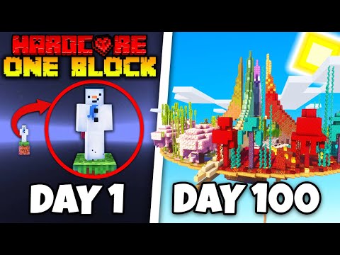 Doublesal - I Survived 100 days on ONE BLOCK in Minecraft Hardcore