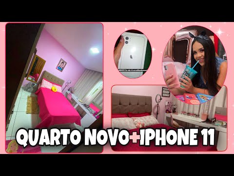 GANHEI UM QUARTO NOVO + IPHONE 11 (mostrei cada detalhe)