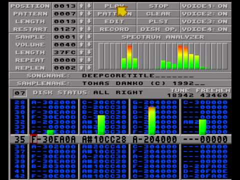 Theme from "Deep Core" on NoiseTracker 1.1 by Danko (1992)