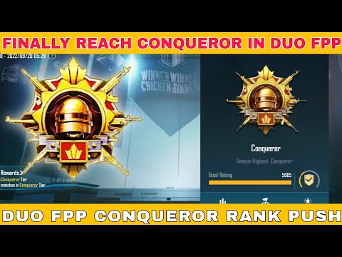 Finally reach conqueror in duo fpp || duo fpp conqueror rank push || tips for conqueror