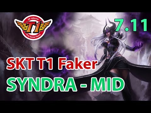 SKT T1 Faker - Syndra vs Cassiopeia Mid - Korean Pro Replay