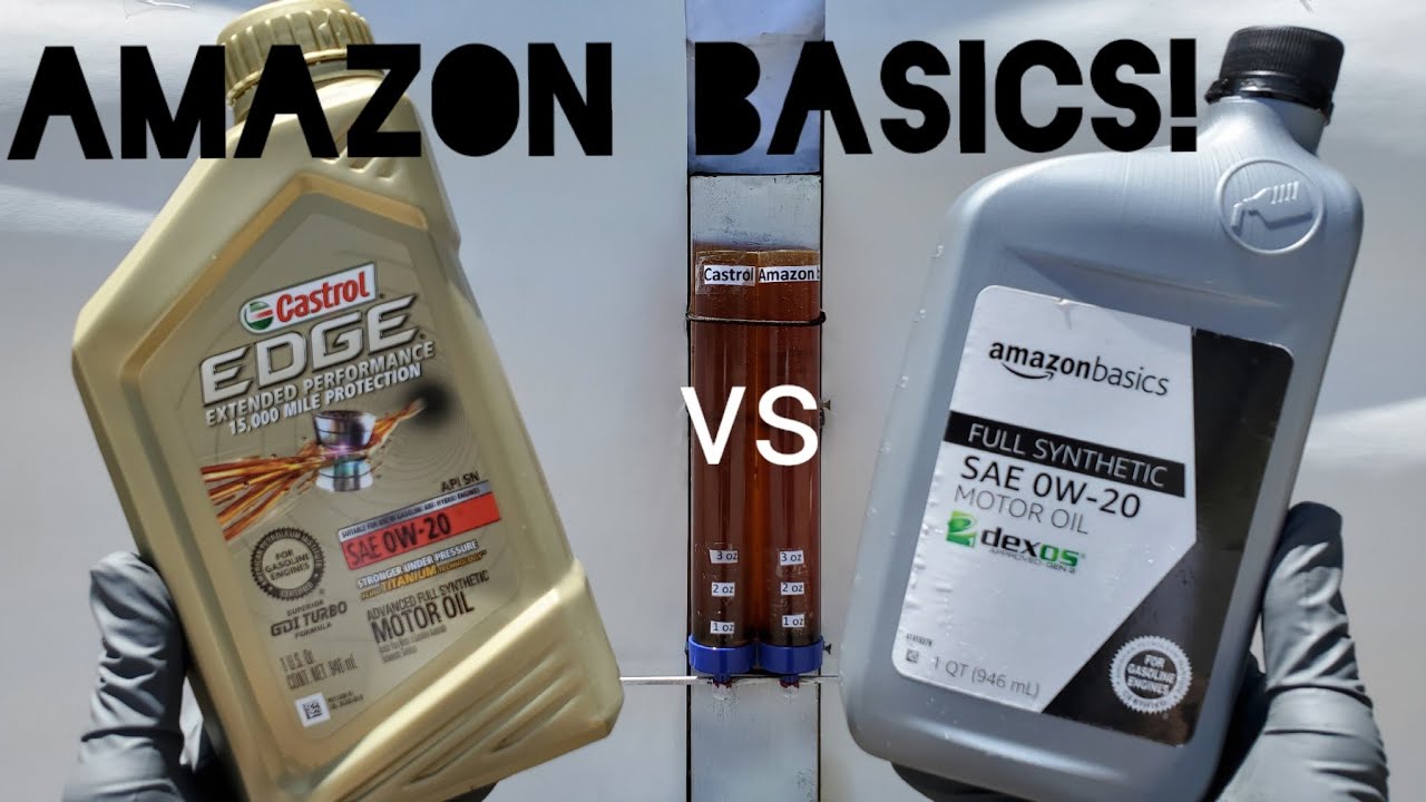 Watch video Amazonbasics motor oil full synthetic VS Castrol edge extended performance engine oil! Now Amazonbasics motor oil full synthetic VS Castrol edge extended performance engine oil!