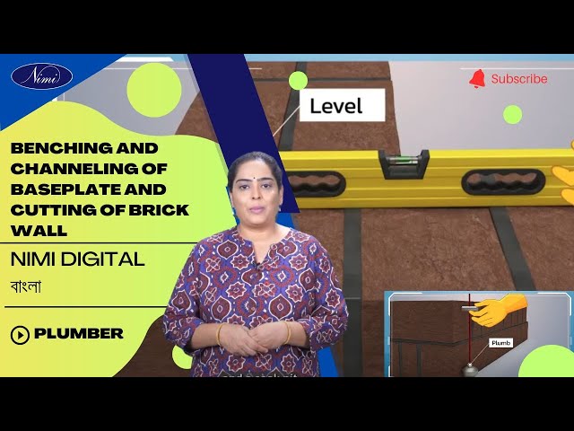 Benching and channeling of baseplate and cutting of brick wall