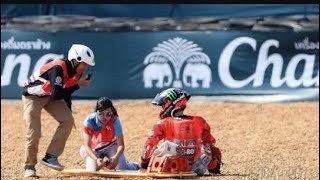 preview picture of video 'Beginilah Kondisi Pembalap Motogp Jorge Lorenzo terjatuh saat crash di sirkuit buriram thailand 2018'