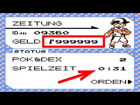 Maximum Coin Glitch - right at the BEGINNING - Pokemon Crystal Glitch in German Edition - Pokemon