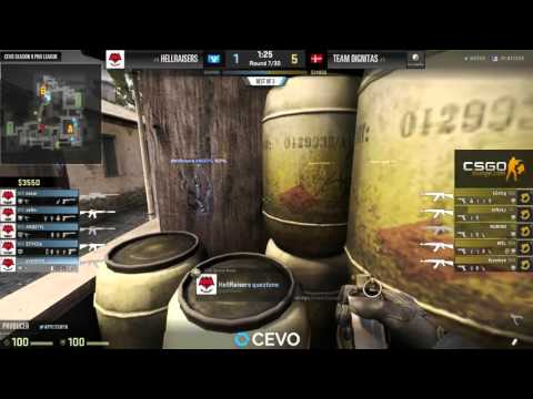 Team Dignitas vs Hellraisers Game 2 (CEVO-P CS:GO Season 9) - Helium & Launders