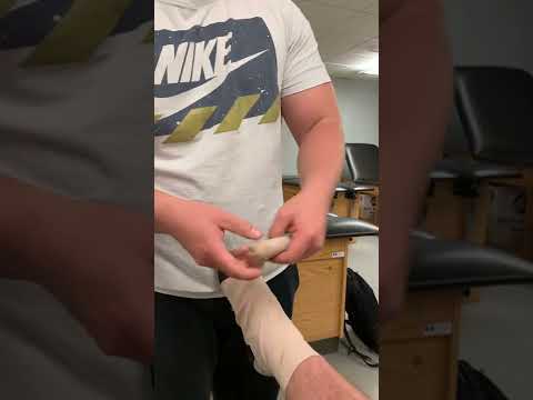 Ace bandage ankle wrap