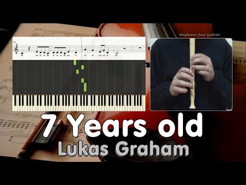 7 Years old Lukas Graham Karaoke das notas para flauta Educação Musical José Galvão
