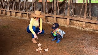 Trabalho em família/Nosso Boi fugiu pro vizinho/Tirando leite/Trator/pintinhos/patos/ cavalos e mais